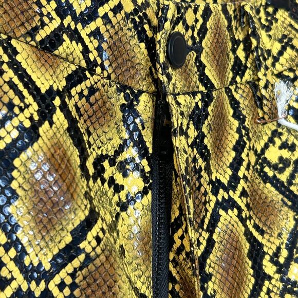 Good American 90's Icon Faux Snakeskin Pants High Waist Multi Women's 8/29 NWT - Picture 10 of 15